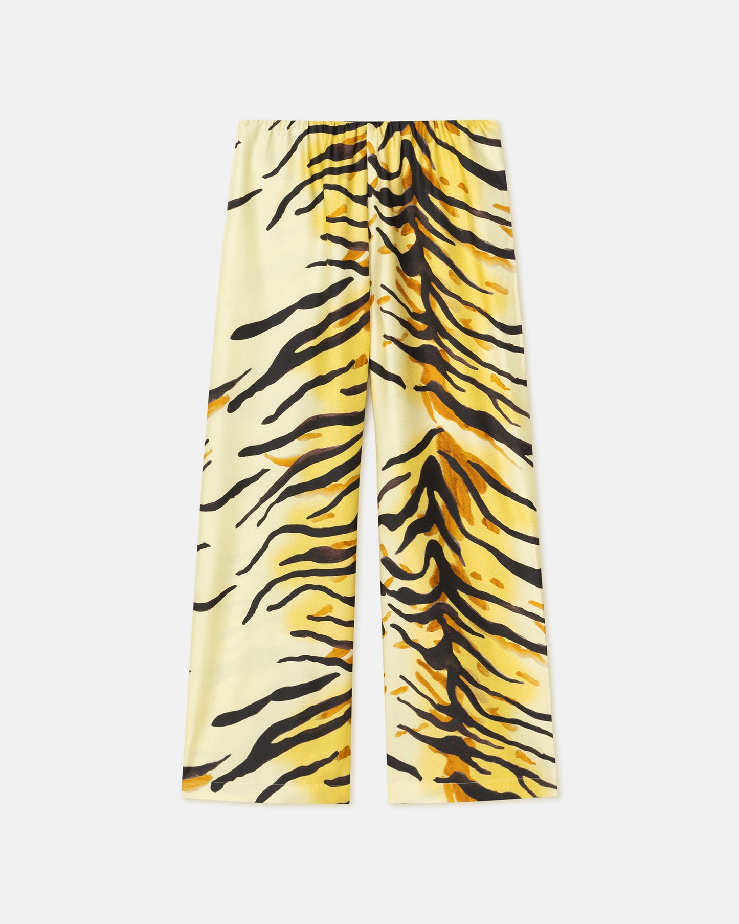 Brenda - Printed Silk Twill Pants - Tiger