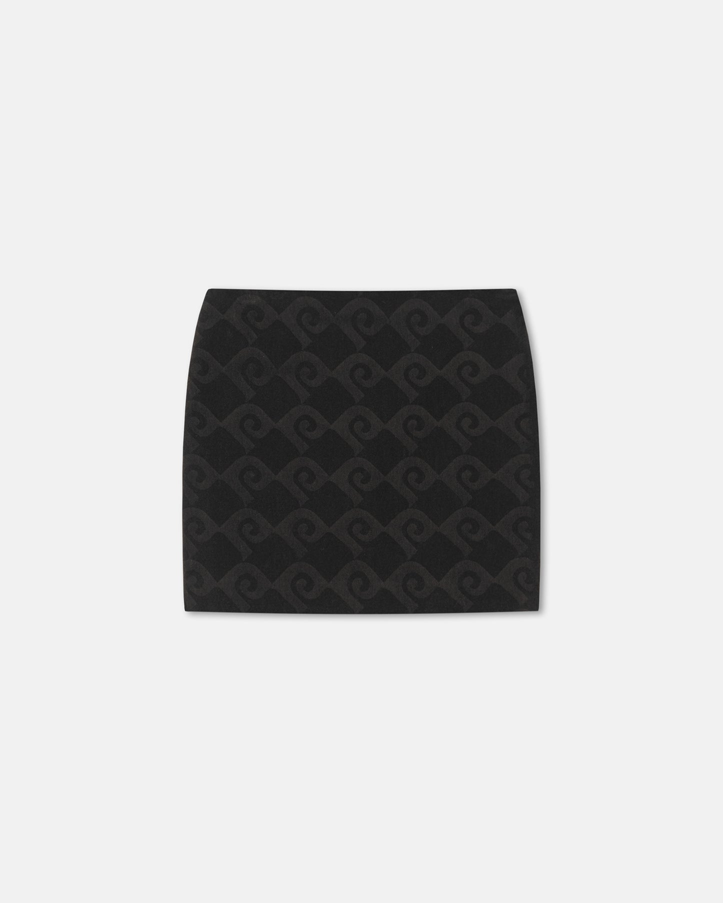 Vivian - Printed Denim Mini Skirt - Diamond Check/Black