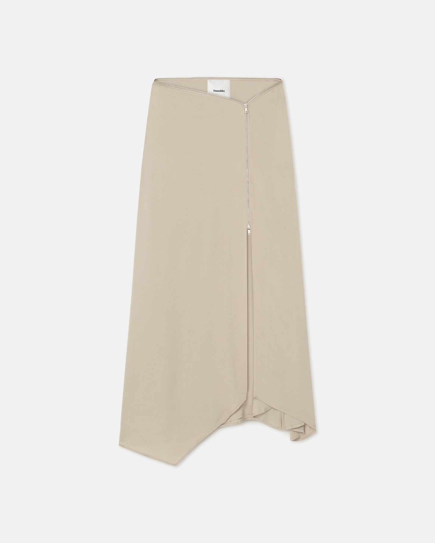 Zella - Georgette Midi Skirt - Oat