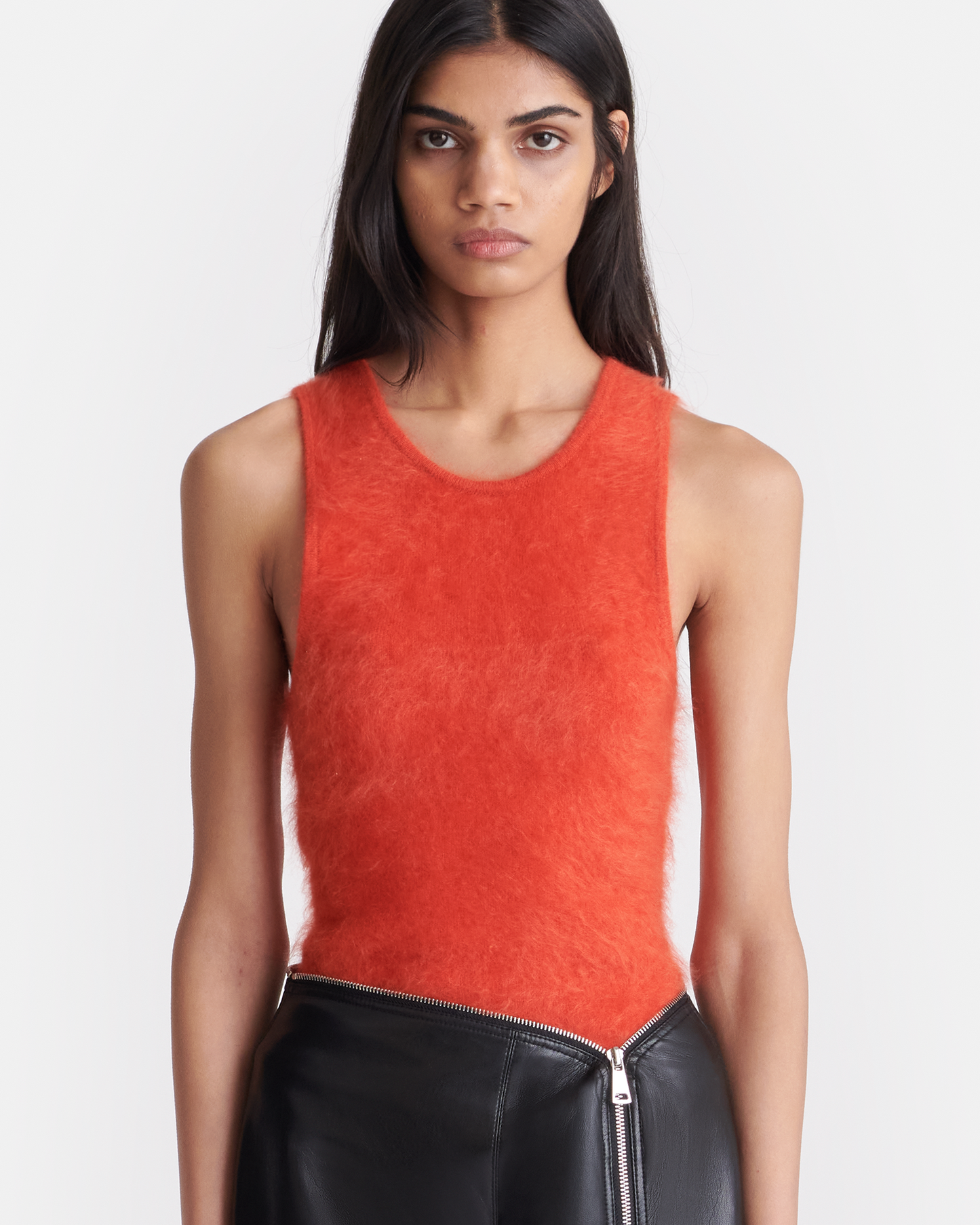 Bianka - Brushed Cashmere Vest - Red