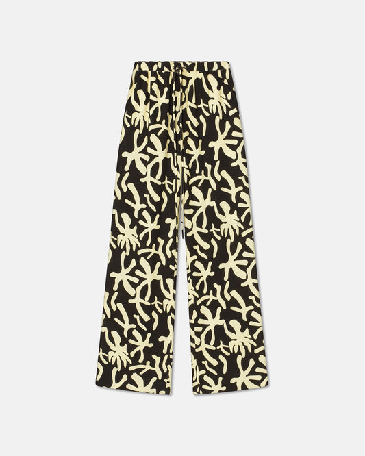 Polyka - Sale Printed Crepe Pants - Reef