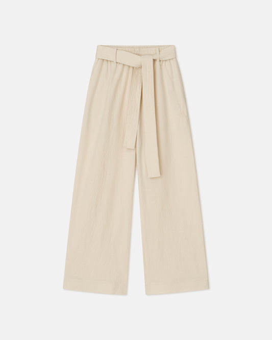 Renata - Sale Washed-Calico Pants - Creme