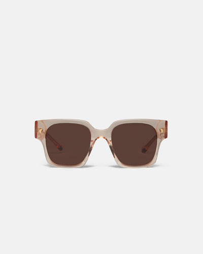 Shae - Oversized D-Frame Sunglasses - Champagne Eyewear