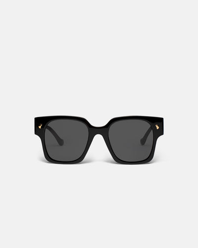 Shae - Oversized D-Frame Sunglasses - GreyBlack