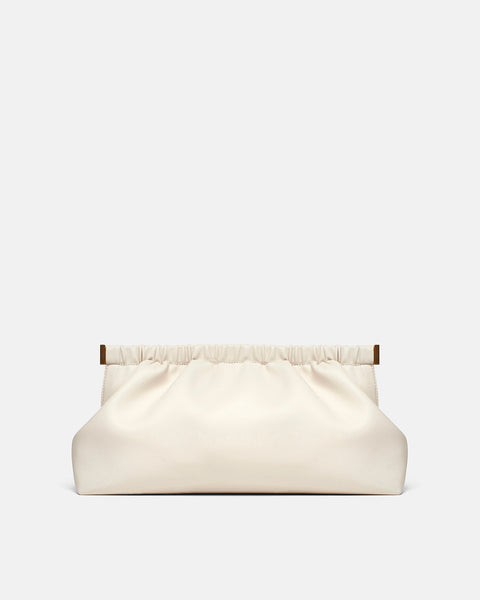 The Bar Clutch - Alt-Nappa Clutch - Off - Off White – Nanushka