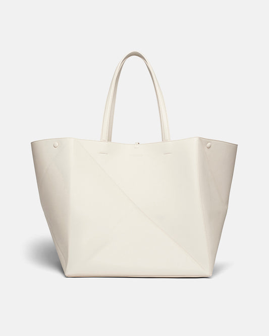 The Origami Tote Large - Alt-Nappa Large Tote - Off White