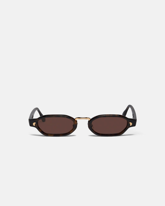 Weco - Oval-Frame Sunglasses - BrownTurtle