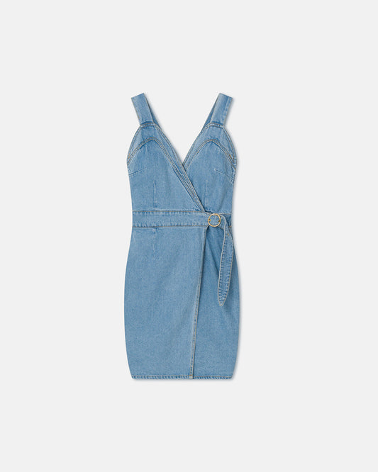 Giza - Western Wrap Mini Dress - 80'S Wash