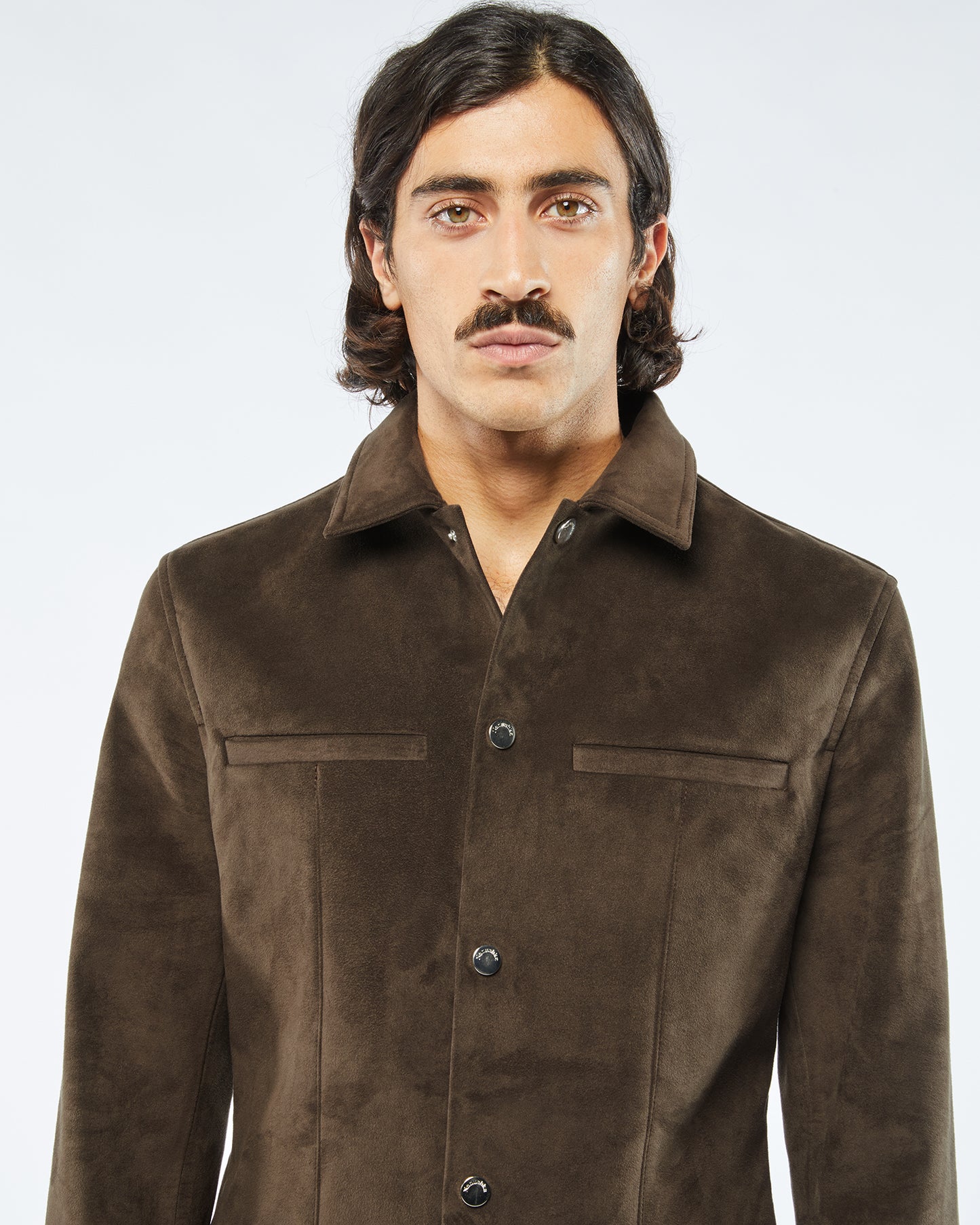 Luni - Sale Alt-Suede Shirt - Coffee Bean