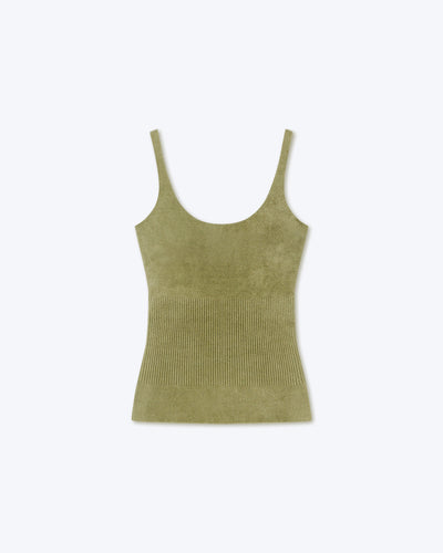 Dena - Chenille Tank Top - Pistachio