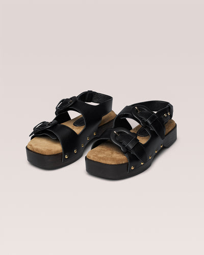 Mahalia - Chunky Suede Sandals - Black