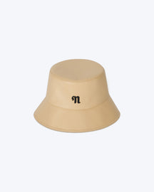 Caran - Sale Regenerated Leather Bucket Hat - Vintage Creme