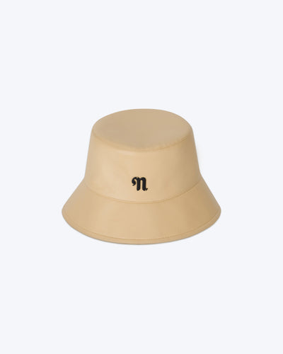 Caran - Sale Regenerated Leather Bucket Hat - Vintage Creme