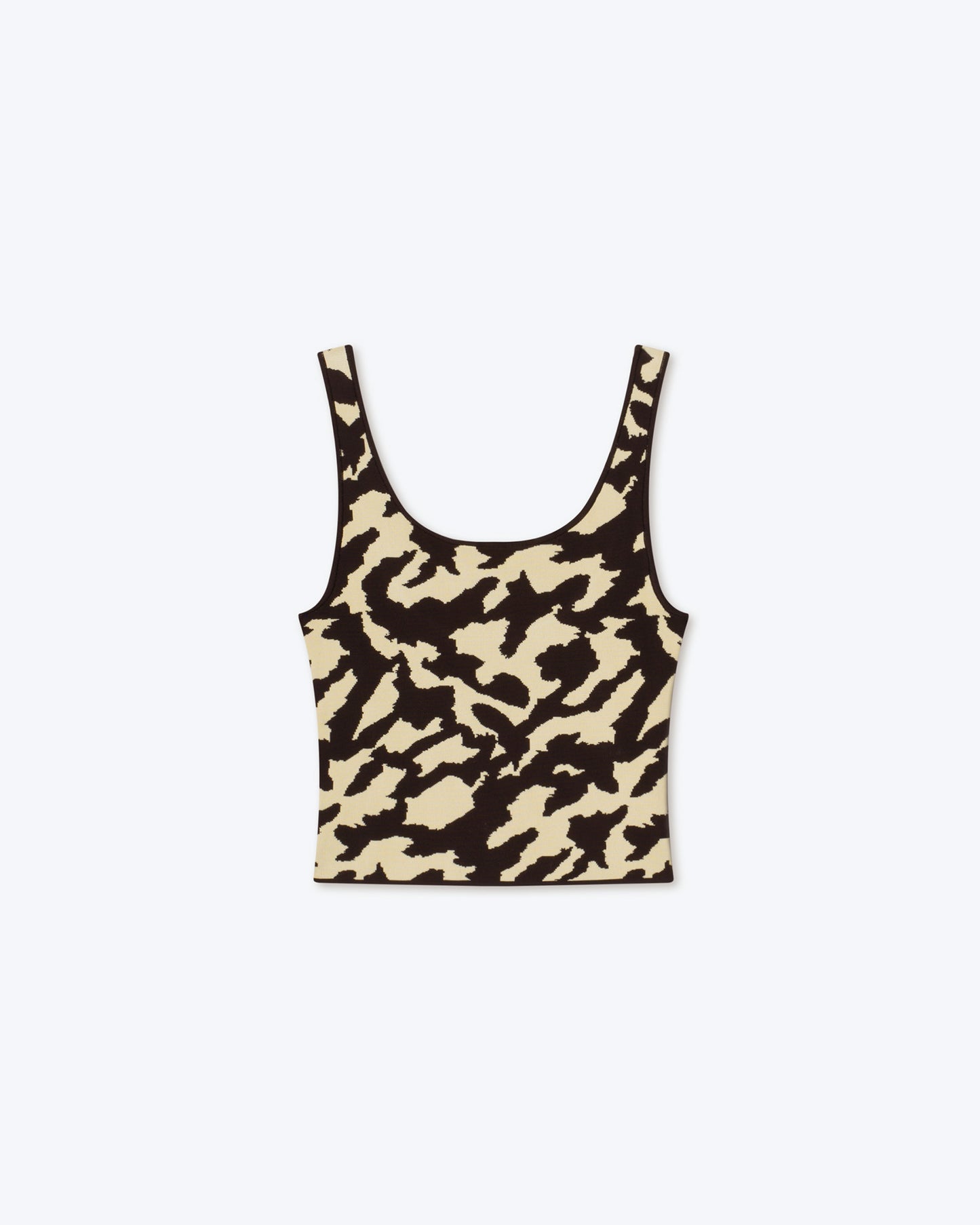 Sabrina - Sale Tank Top - Painterly Animal Brown Wax