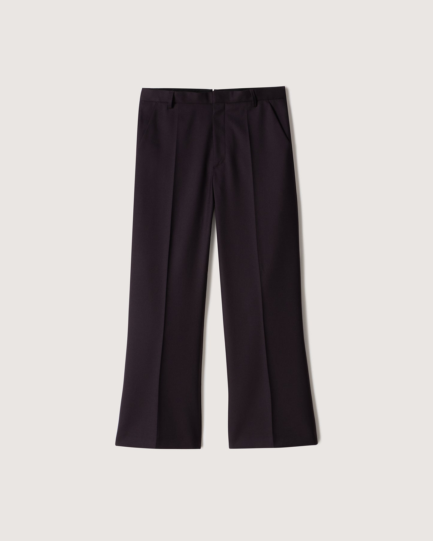 Adden - Sale Twill Cropped Flared Pants - Aubergine