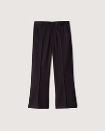 Adden - Sale Twill Cropped Flared Pants - Aubergine