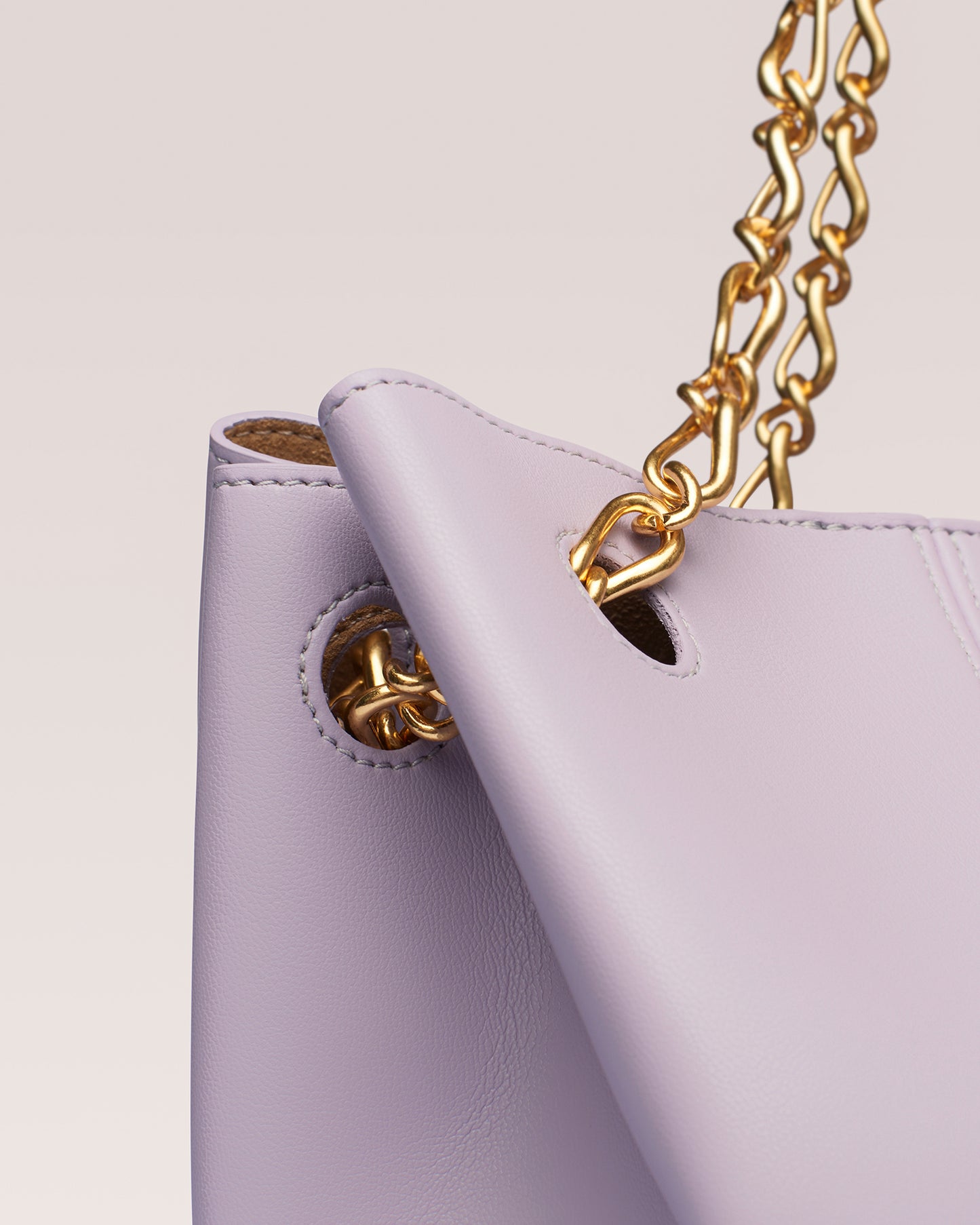 The Gather Bucket - Sale Vegan Nappa Leather Bucket Bag - Lilac